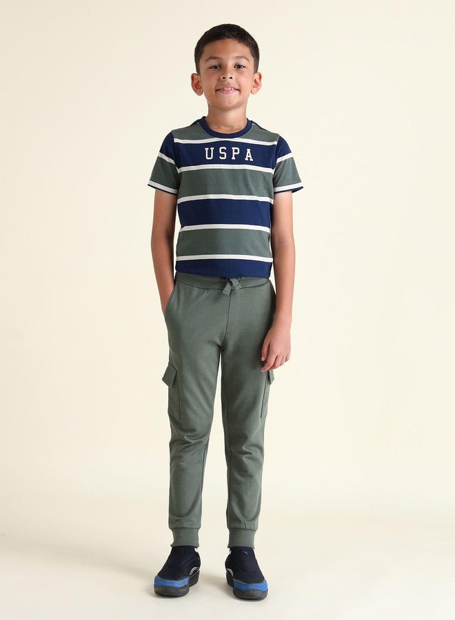 U.S. POLO ASSN. Kids Regular fit Boys Cotton Track Pants (UKTRKON0171_Green_12M) - Image 4