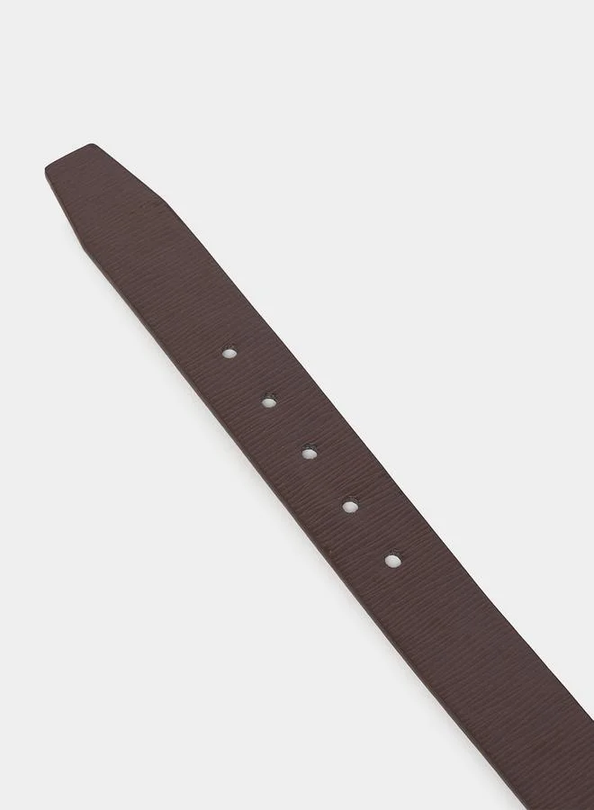 Styli Textured Belt with Pin Buckle Closure