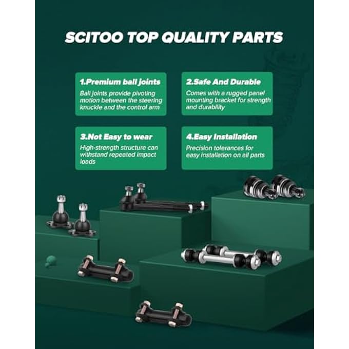 SCITOO 2Pc Set Front Sway Bar Link For Chevy S10 Blazer Silverado Tahoe For Gmc Jimmy Sierra For Buick For Cadillac For Ford For Isuzu For Mercury For Mitsubishi For Nissan For Oldsmobile For Pontiac - Image 4