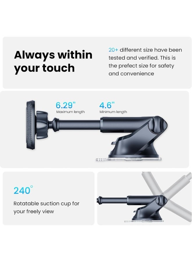 Car Phone Holder Magnetic Universal Car Mount Phone Holder For Dashboard Car Magnetic Phone Mount 6 Strong Magnets For All Cell Phones - Image 4