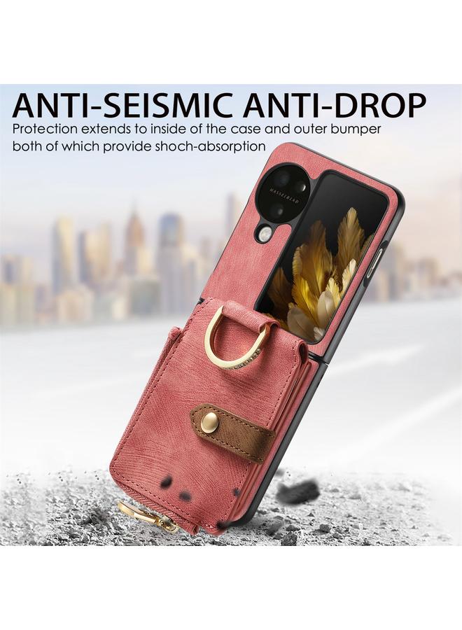 اس-توب جراب لهاتف OPPO Find N3 بتصميم كلاسيكي مع حلقة ومحفظة وبطاقات متعددة - Image 2