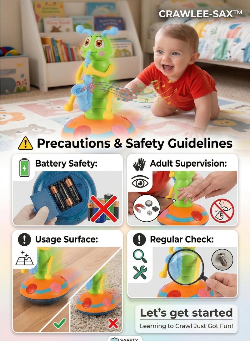 Dancing Baby Toys 6 to 12 Months, Musical, Light up, Spinning,Swing,Dance and Go Caterpillar Baby Toys, Interactive Light-up Gifts Baby Boy Toys for 1 2 3 4 5 Year Old Girls Kids - Image 3
