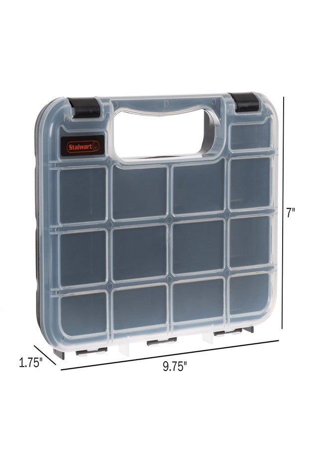Stalwart Portable Storage Case with Secure Locks and 14 Small Bin Compartments for Hardware, Screws, Bolts, Nuts, Nails, Beads, Jewelry and More - Image 2