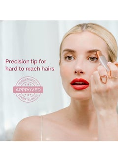 SUPREMIUM Eyebrow Hair Remover for Women, USB Rechargeable Facial Hair Trimmer, Painless Eyebrow Shaver, Lipstick-Style Waterproof Hair Remover for Eyebrows, Lips, Chin, Face, and Body - Instant Resul  - Image 4
