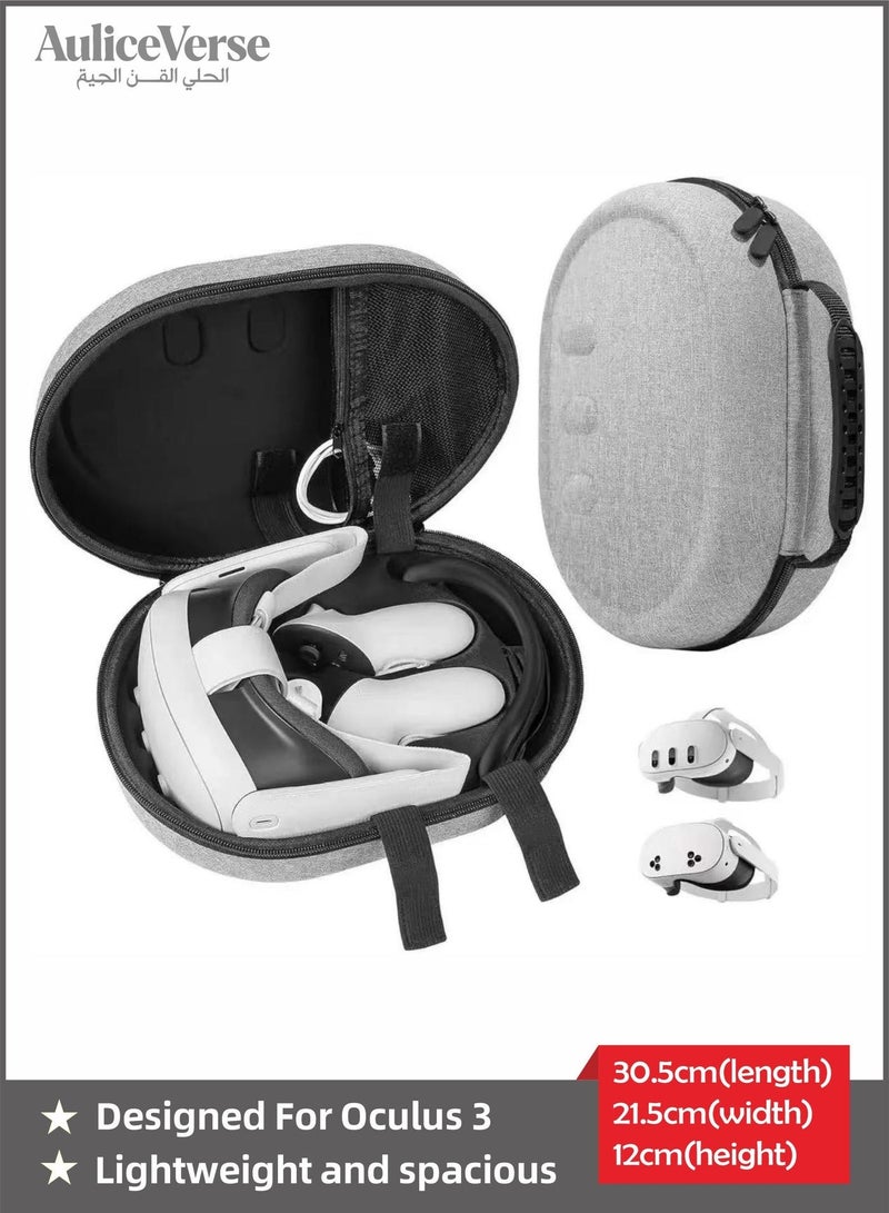 AuliceVerse Travel Case for Oculus Quest 3/2 – Water-Resistant EVA Hard Shell, Shockproof & Portable, Fits Headset, Controllers & Accessories - Image 1
