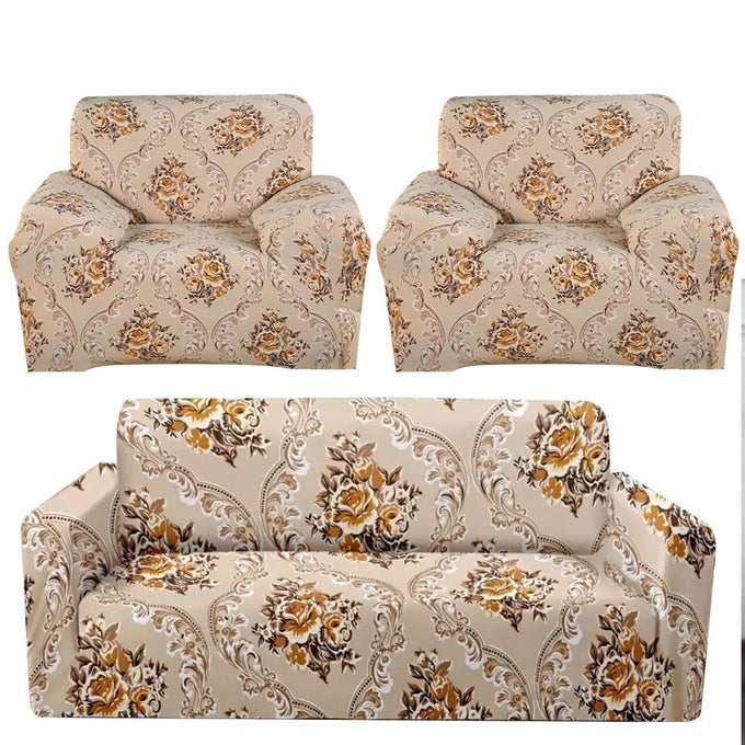 UNIVERSAL SOFA COVER BIG ELASTICITY COVER FOR COUCH FLEXIBLE STRETCH SOFA COVER220 GSM FLORAL 5 SEATER MULTICOLOR
