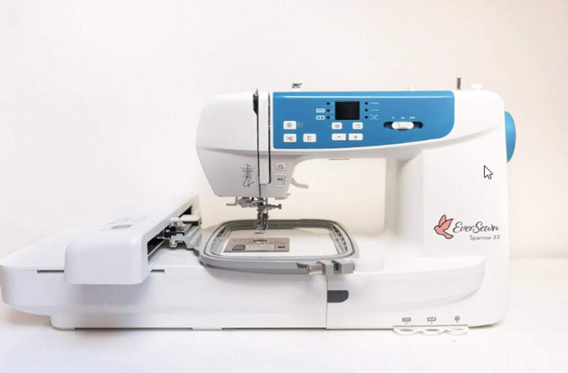 Ever Sewn EverSewn Sparrow X2 Sewing & Embroidery Machine, White - Image 1