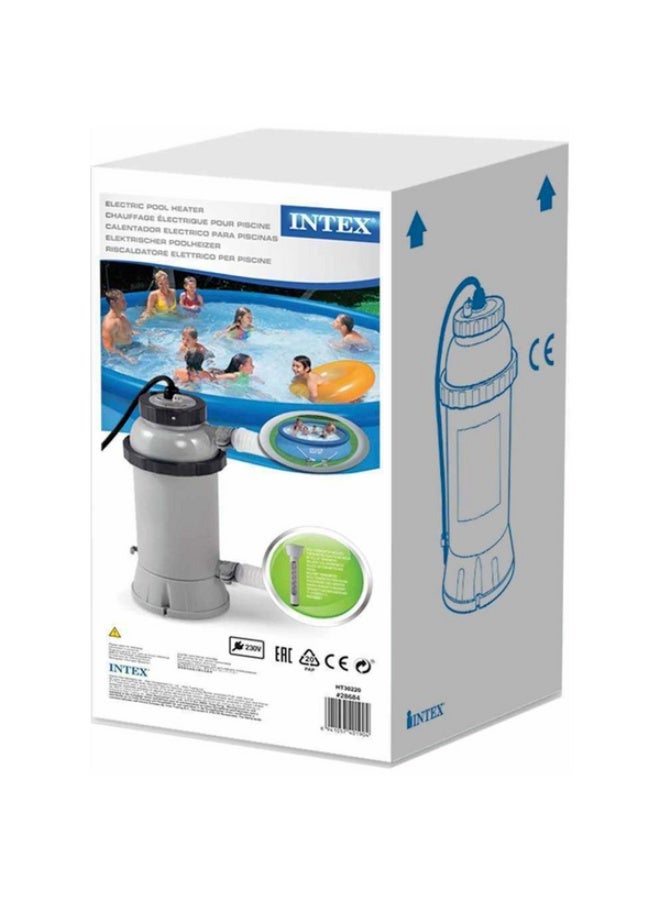 انتكس سخان مسبح كهربائي فوق الأرض من شركة Intex، لون رمادي 28684 - Image 4