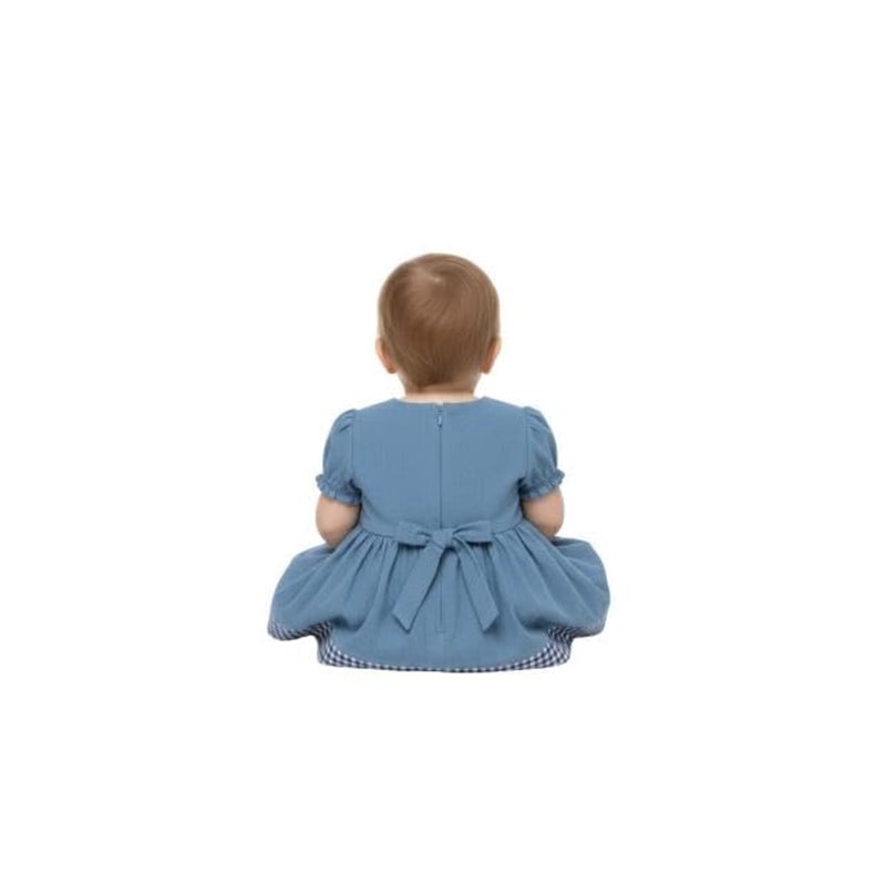 Kitten Baby Casual Outing Dress for Babies - Navy Blue - Image 3