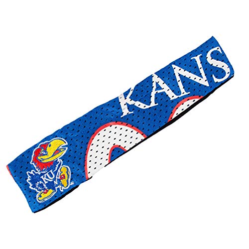 Littlearth Unisex-Adult NCAA Kansas Jayhawks Jersey FanBand Headband, Team Color, One Size, (100404-UKS) - Image 1