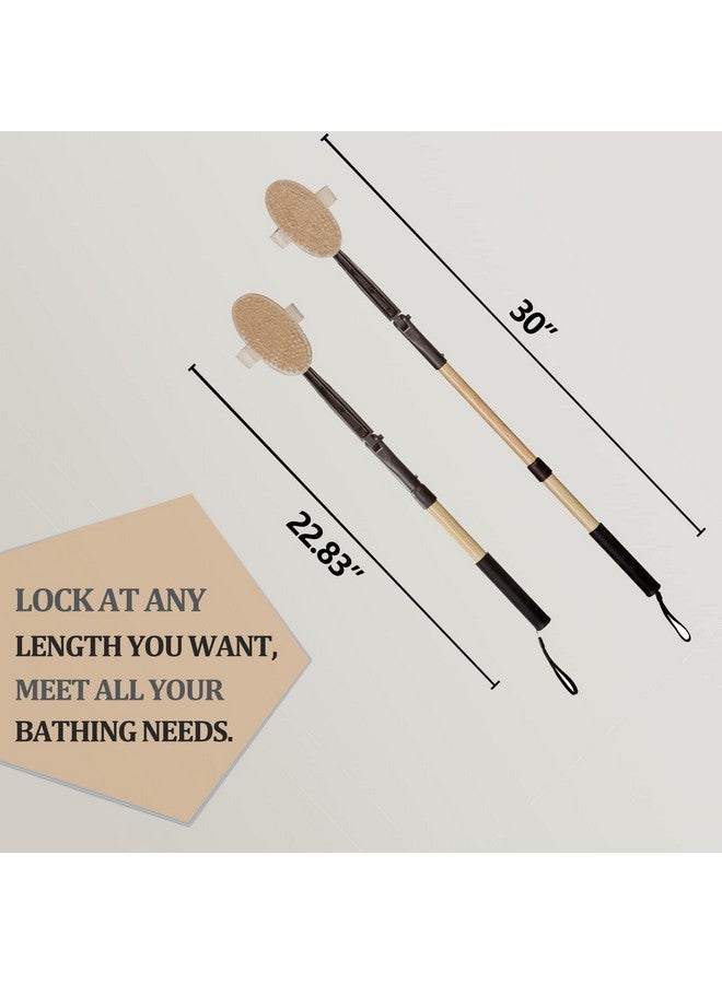 EASACE Long Handle Bath Body Brush & Lotion Applicator For Back Scrubber Shower Brush With Soft Bristles For Wet Or Dry - Image 5