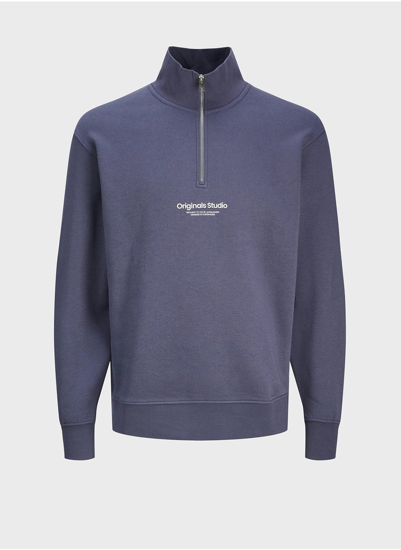 JACK & JONES - Quarter Zip Knitted Sweater - Image 1