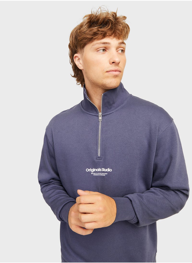 JACK & JONES - Quarter Zip Knitted Sweater - Image 1