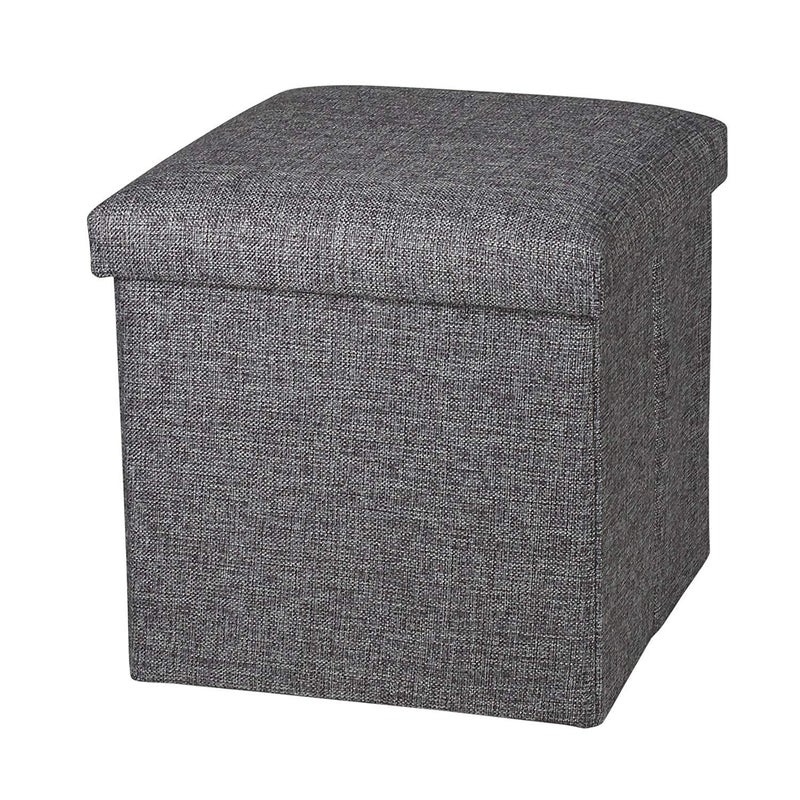 Kproxi Folding Organizer Storage Ottoman Bench Footrest Stool Coffee Table Cube Camping Fishing Toys Chest Stool Quick and Easy Assembly Multicolor - Image 1