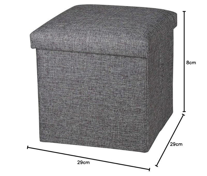 Kproxi Folding Organizer Storage Ottoman Bench Footrest Stool Coffee Table Cube Camping Fishing Toys Chest Stool Quick and Easy Assembly Multicolor - Image 3