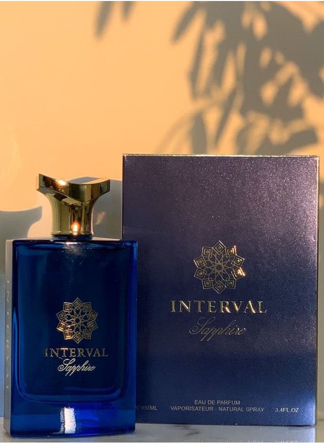 AMD Perfumes Interval Sapphire By AMD Perfumes Men and Women Fragrance EDP 100ml  - Image 2