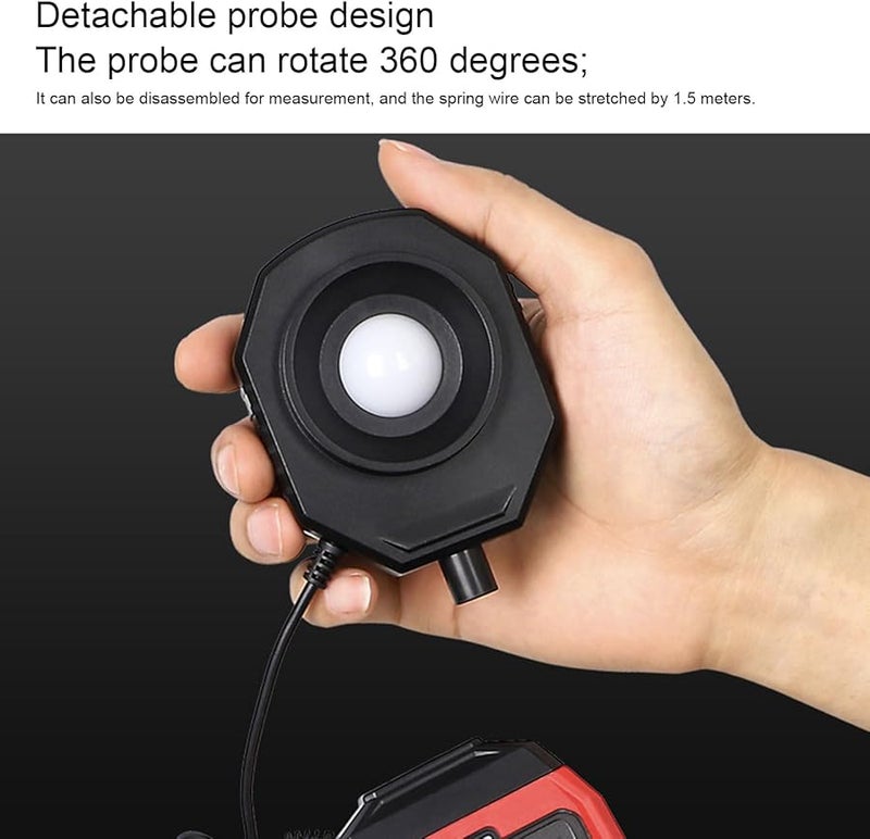 Digital Light Meter with Rotatable Probe VA Color Screen for Brightness Measurement - Image 4