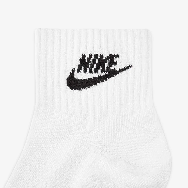Nike White Everyday Essential Ankle Socks (3 Pairs)  | Best Price UAE