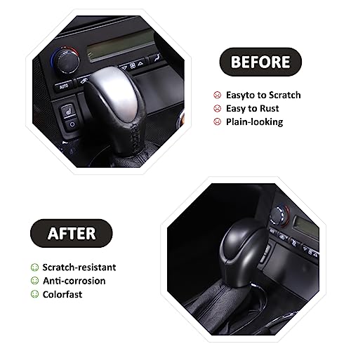 JONKOKO ABS Carbon Fiber Car Central Control Gear Shift Knob Head Cover for Chevrolet Corvette C6 20052013 Interior Gear Shift Knob Cover Trim Protector Cap Accessories Matte Black - Image 3