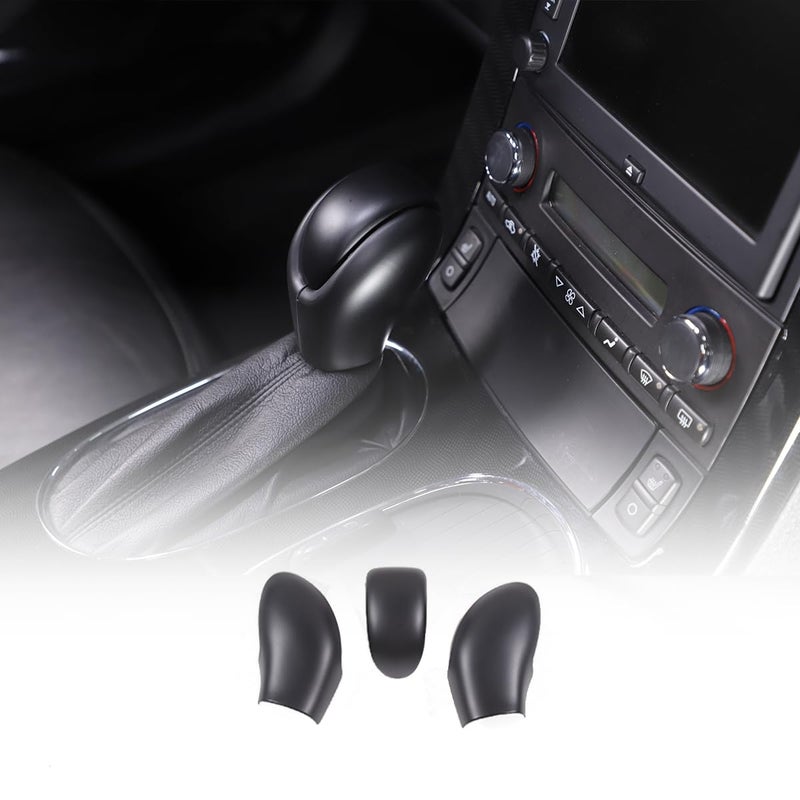 JONKOKO ABS Carbon Fiber Car Central Control Gear Shift Knob Head Cover for Chevrolet Corvette C6 20052013 Interior Gear Shift Knob Cover Trim Protector Cap Accessories Matte Black - Image 2
