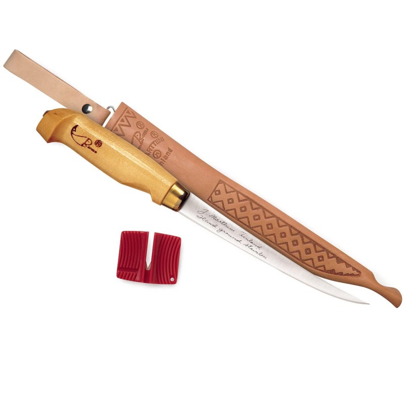 Rapala 6-Inch Fish'n Fillet Knife with Single Stage Sharpener and Sheath, Premium Stainless Steel Blade for Precision Cutting