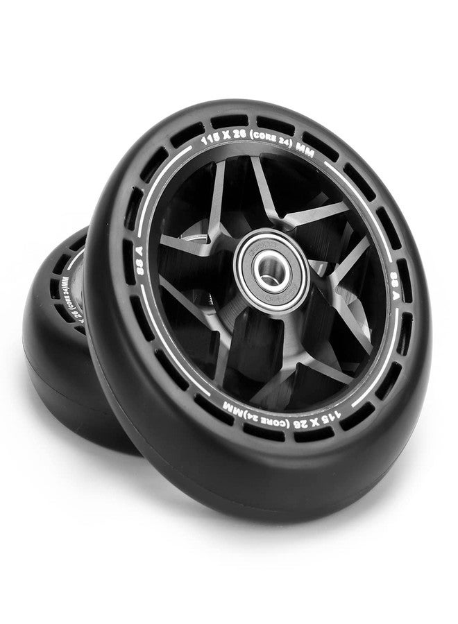 Limit Pro Scooter Replacement Wheels 115x26mm Extra Wide with Hole Design PU 2pcs for Stunt Trick Scooter Smooth Ride - Image 1
