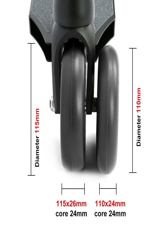 Limit Pro Scooter Replacement Wheels 115x26mm Extra Wide with Hole Design PU 2pcs for Stunt Trick Scooter Smooth Ride - Image 2