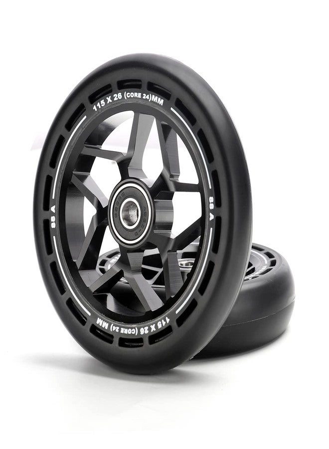 Limit Pro Scooter Replacement Wheels 115x26mm Extra Wide with Hole Design PU 2pcs for Stunt Trick Scooter Smooth Ride - Image 4
