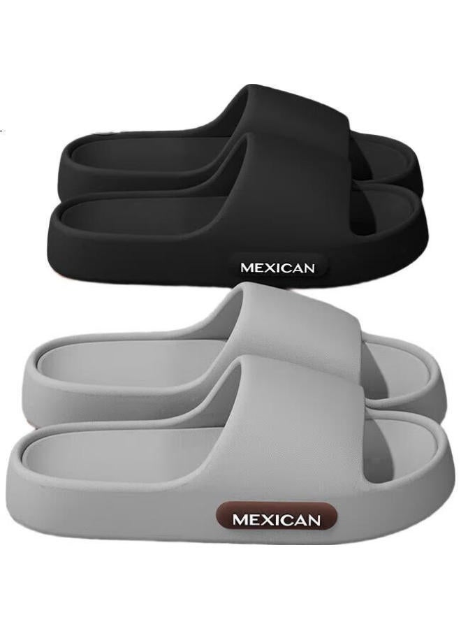 Scarecrow Couple Slippers For Men And Women, Thick-Soled Home Shower Slippers For Indoor And Outdoor Use, Silent Chinese Red Cool Slippers, Size 44-45 - Image 2