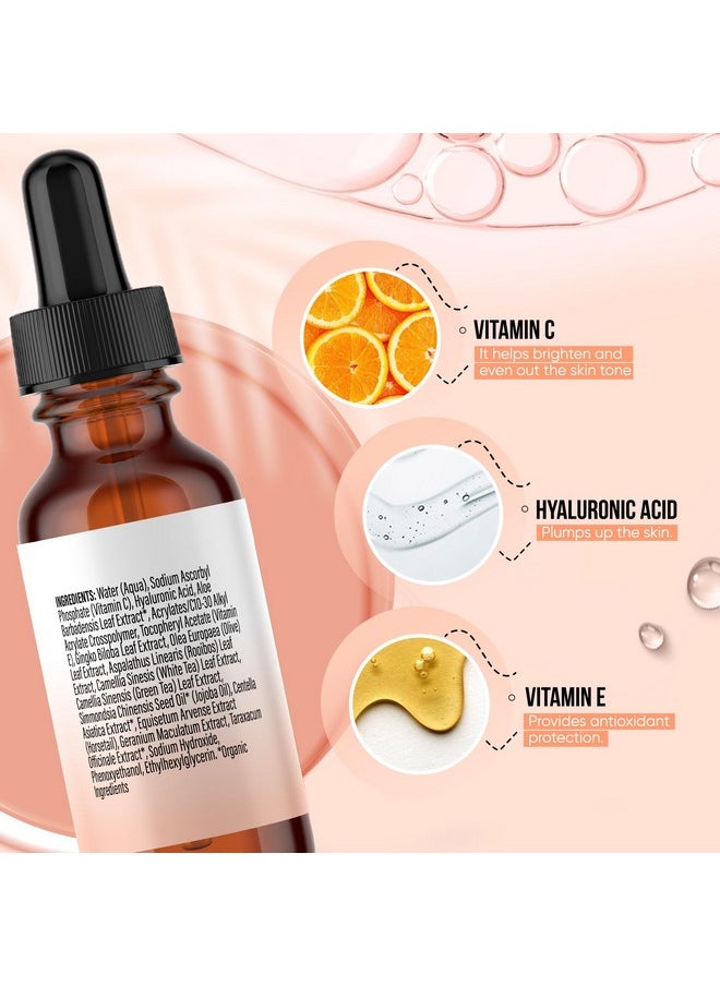 Svens Skincare - Vitamin C Serum Anti Aging Face Skin Serum With Hyaluronic Acid Vitamin E Aloe Brightening Serum For Dark Spots Even Skin Tone Eye Area Fine Lines & Wrinkles 1 Fl Oz - Image 1