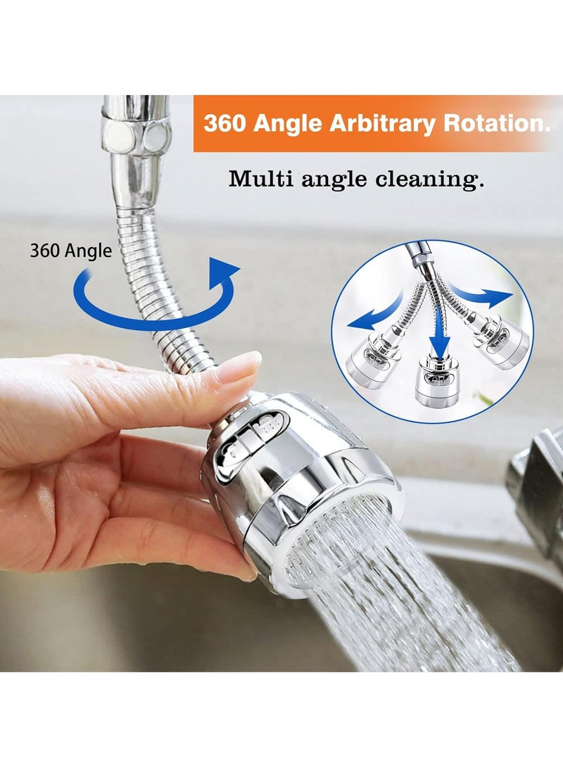 ملحق طفرة تمديد الصنبور 360 درجة مرن ممتد للحوض الصغير في المطبخ مُدَخِلُ الهواءِ للماءِ - Image 4