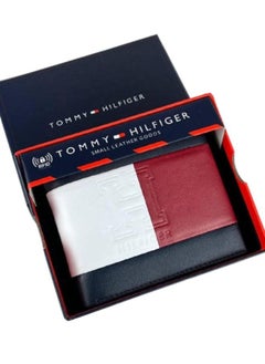 wallets TOMMY SINGLE WALLET W TH LOGO HARD PATTERN INSIDE LEATHER LOWER /BLACK