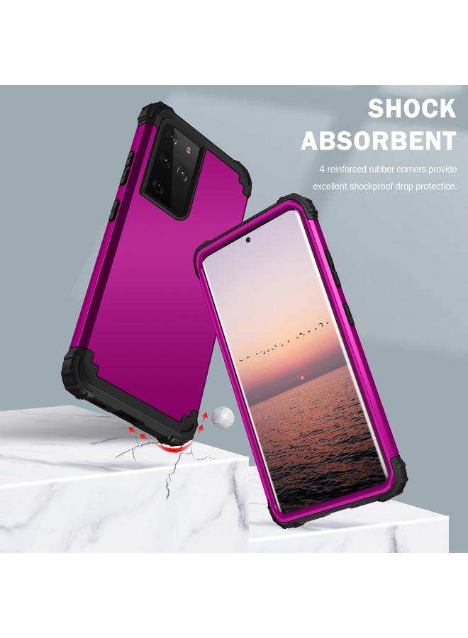 اس-توب جراب لهاتف Samsung Galaxy S21 Ultra 5G PC+ مصنوع من السيليكون ومكون من ثلاث قطع ومضاد للسقوط وغطاء خلفي واقٍ للهاتف المحمول - Image 4