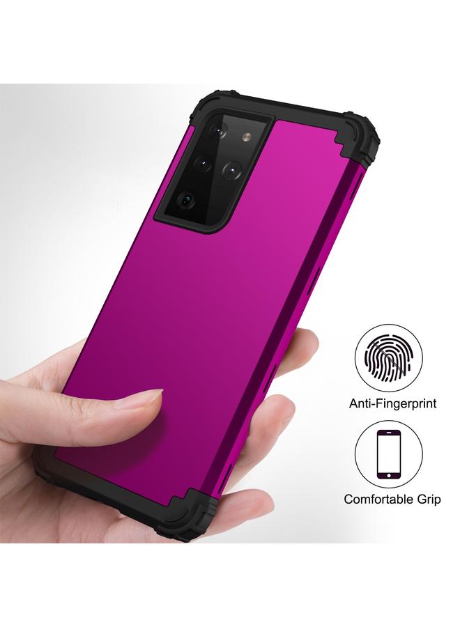 اس-توب جراب لهاتف Samsung Galaxy S21 Ultra 5G PC+ مصنوع من السيليكون ومكون من ثلاث قطع ومضاد للسقوط وغطاء خلفي واقٍ للهاتف المحمول - Image 2