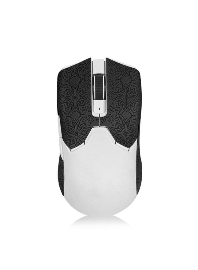 BURAQ Snowflake Pattern Anti-slip Mouse Stickers For Razer Viper V2 Pro Black Half Surround - Image 1