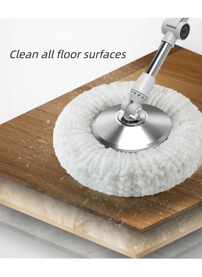 Taimi - 360 Degree Rotating Magic Spin Mop And Bucket Set White/Grey/Silver - Image 1