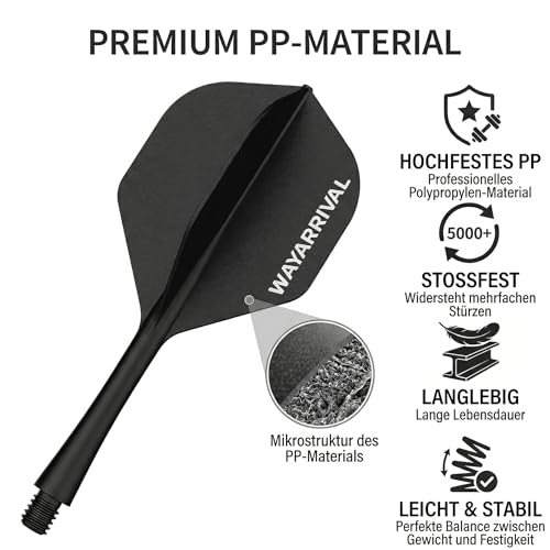WayArrival Integrated Dart Flights,All in One Dart Flights and Stems for Unbreakable Use,Universal 2BA Fit for Instant Setup,PP Material Integrated Dart Flights and shafts for Stability (6 Pack) - Image 4