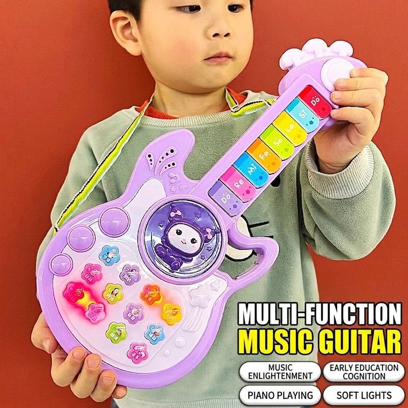ofeankri Multifunctional Musical Guitar Toy for Kids - Educational Electronic Keyboard, Cartoon Design, Wholesale - Image 1