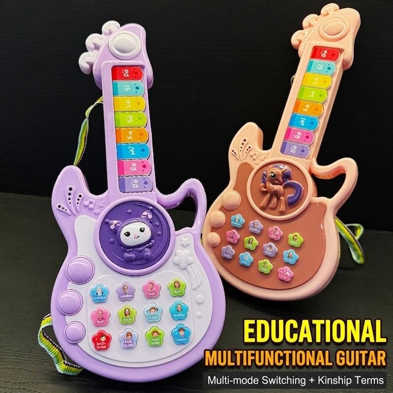 ofeankri Multifunctional Musical Guitar Toy for Kids - Educational Electronic Keyboard, Cartoon Design, Wholesale - Image 4
