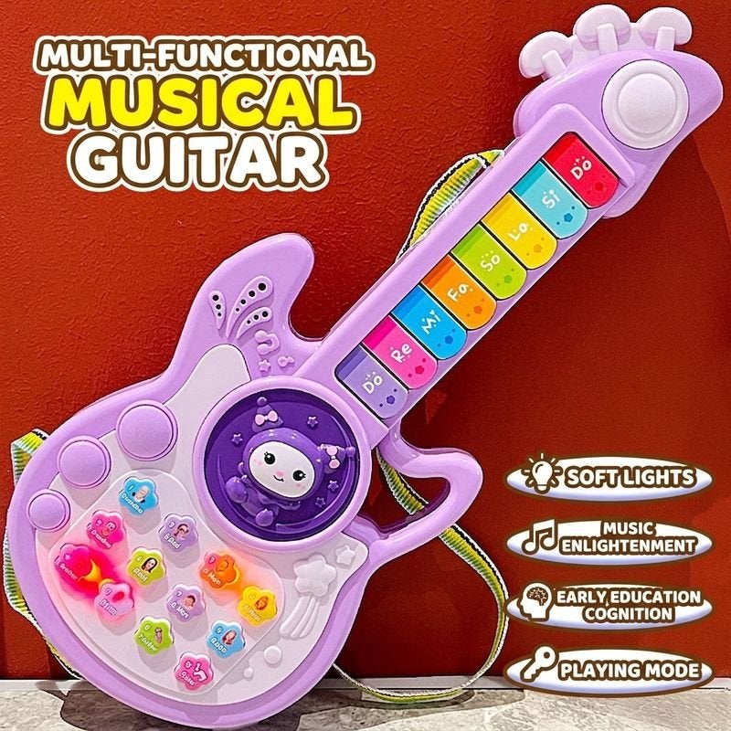 ofeankri Multifunctional Musical Guitar Toy for Kids - Educational Electronic Keyboard, Cartoon Design, Wholesale - Image 3