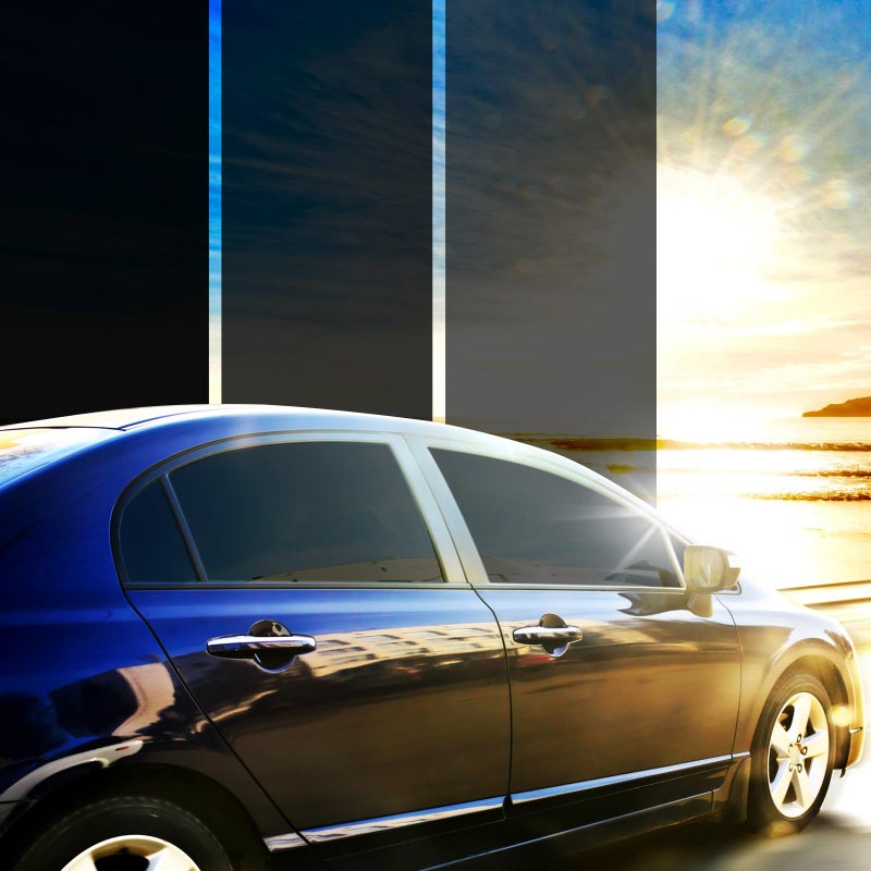 PAMAGOO Car Window Tint 5 VLT 5 Percent Nano Ceramic Window Roll 24 Inch x 15Ft Automotive Car Tint for Privacy Sun Glare Protection UV Heat Blocking Scratch Resistant 5Layer
