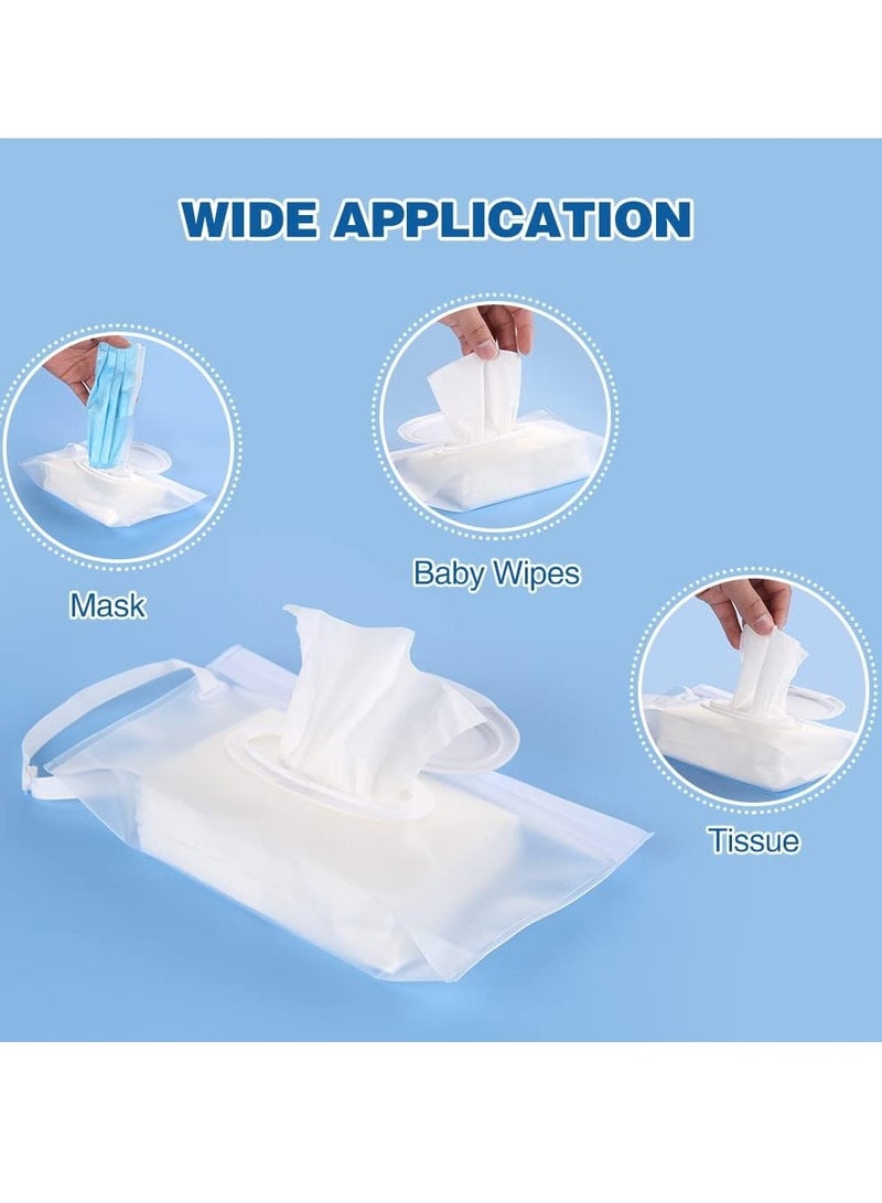 KASTWAVE Baby Wipe Dispenser 6pcs Portable Refillable Wipe Holder Eco Friendly Baby Wipes Dispenser Container Reusable Travel Wet Wipe Container for Travel Strollers Backpacks  - Image 5