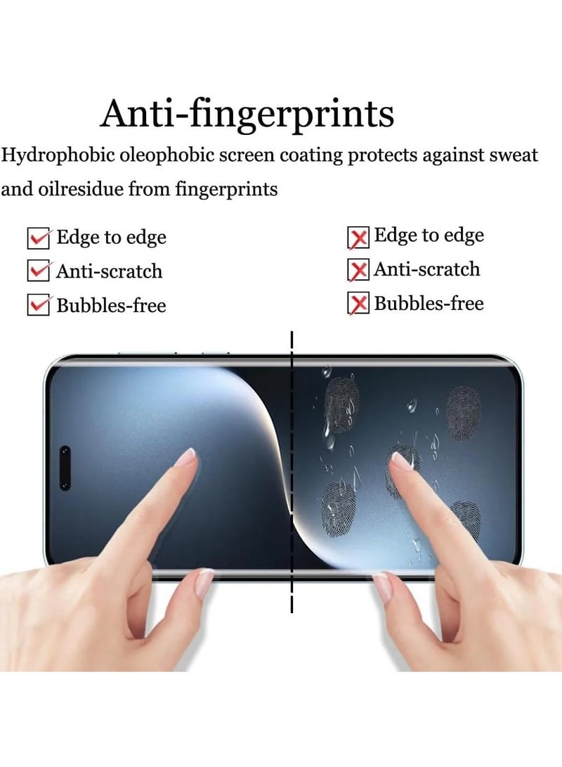Honor Magic7 Pro Screen Protector Honor Magic 7 Pro Tempered Glass Full Adhesive Full Coverage Bubble-Free HD Clear High Responsive Screen Protector for Honor Magic7 pro 2Pack 5D Black - Image 4