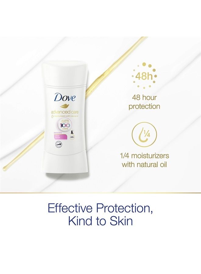 Dove Antiperspirant Deodorant Stick No White Marks on 100 Colors Clear Finish 48-Hour Sweat and Odor Protecting Deodorant for Women, 2.6 Ounce (Pack of 4) - Image 4