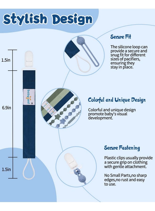 بيبي جول مجموعة مشابك اللهاية من 6 قطع، مشابك اللهاية المصنوعة من السيليكون وحزام الألعاب يناسب جميع اللهايات والألعاب - هدية مثالية للأولاد والبنات - لون محايد 6Psgj05 - Image 3