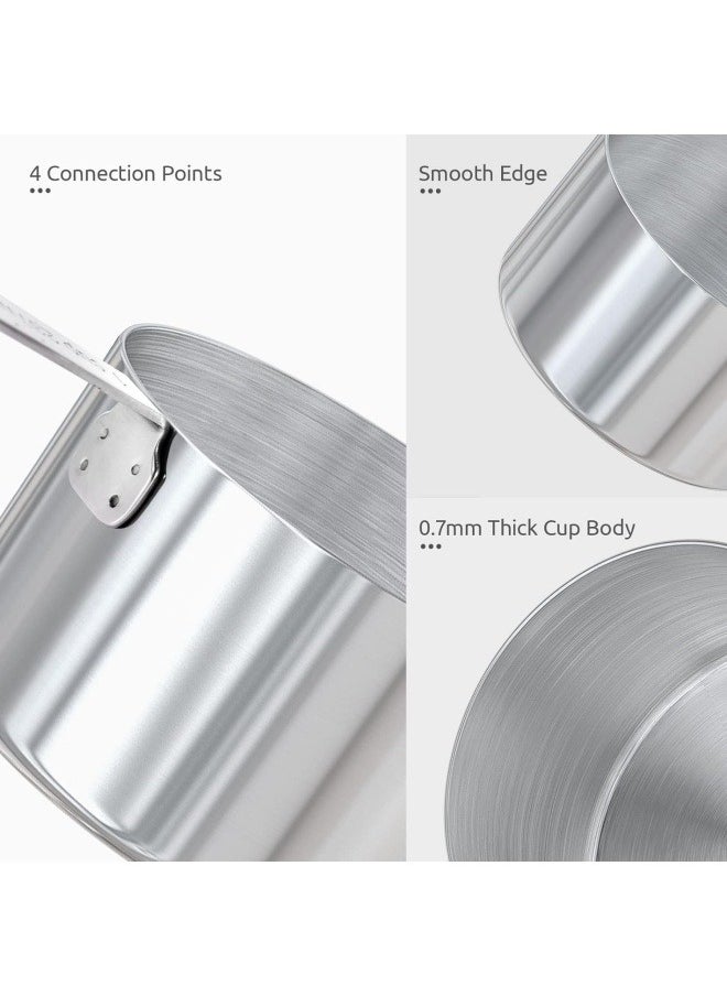 Generic Measuring Cups : Stainless Steel Measuring Cups and Spoons Set of 10 Piece, Upgraded Thickness Handle  - Image 3