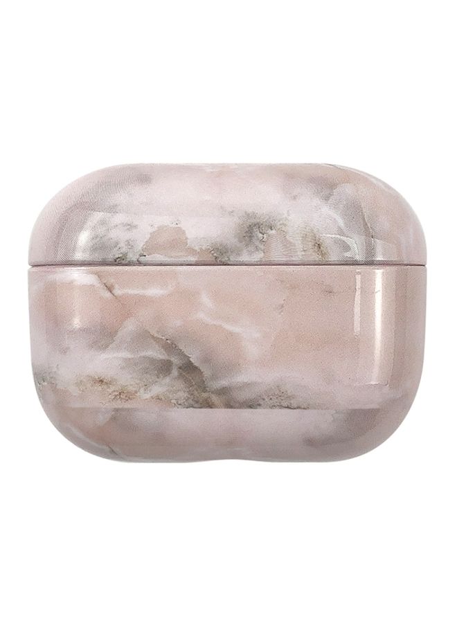 Case Cover For AirPods Pro 3 Marble Water Sticker Wireless Earphone Protective Case Light Pink