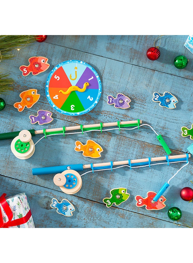 Melissa & Doug لعبة الصيد والعد الخشبية من ميليسا ودوج مع قضيبين مغناطيسيين - معتمد من FSC - Image 4