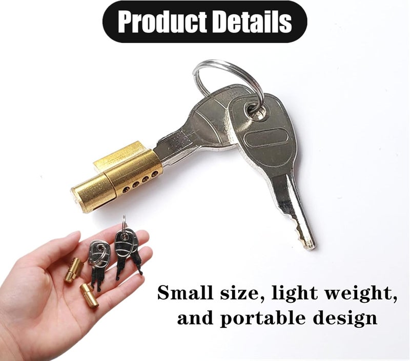 Duoduole 2 PCS Trailer Hitch Lock Sturdy Trailer Lock Hitch Lock Heavy Duty Trailer Hitch Coupling Lock Set with 4 Keys for Towing Caravan Trailer Security - Image 4