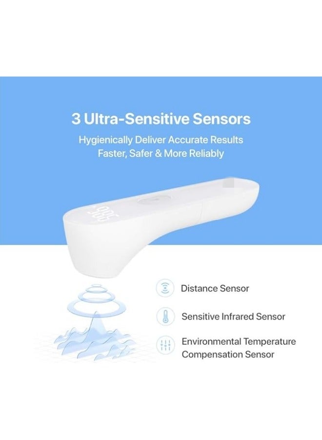general No-Touch Forehead Thermometer, Infrared Digital Thermometer for Adults and Kids, Touchless Baby Thermometer, 3 Ultra-Sensitive Sensors, Large LED Digits, Quiet Vibration Feedback, Non Contact - Image 3